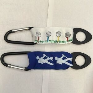 New 2 water bottle holders  with D clip for belt loop